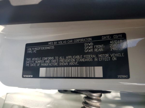 2012 VOLVO S60
