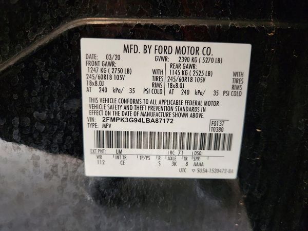 2020 FORD EDGE