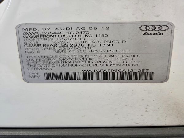 2012 AUDI Q5