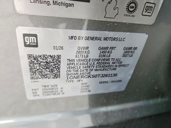 2026 CHEVROLET TRAVERSE LT — VINS