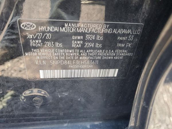 2020 HYUNDAI ELANTRA
