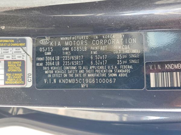 2016 KIA SEDONA LX - Middle-low