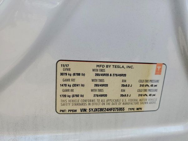 2017 TESLA MODEL X
