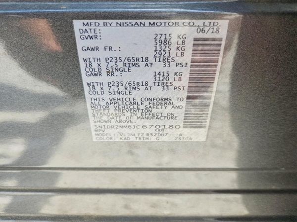 2018 NISSAN PATHFINDER