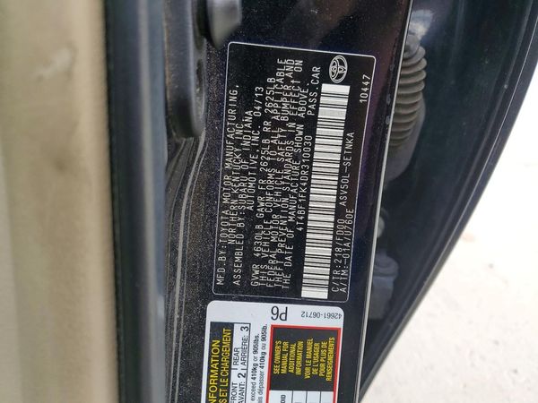 2013 TOYOTA CAMRY