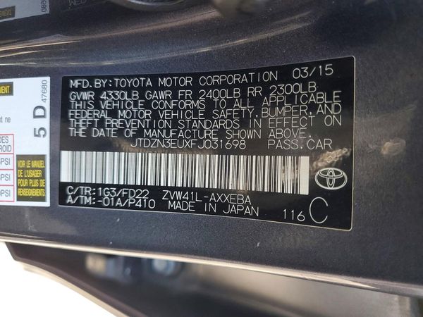 2015 TOYOTA PRIUS V TH