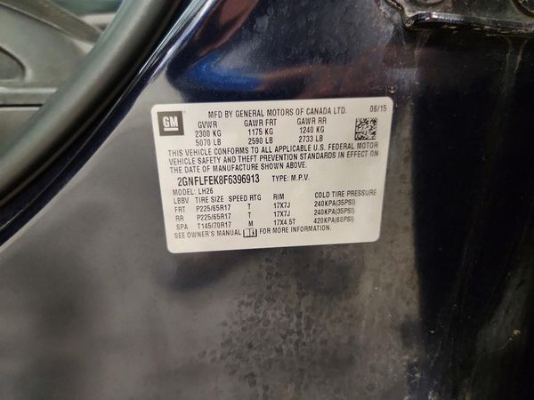 2015 CHEVROLET EQUINOX 1LT — VINS