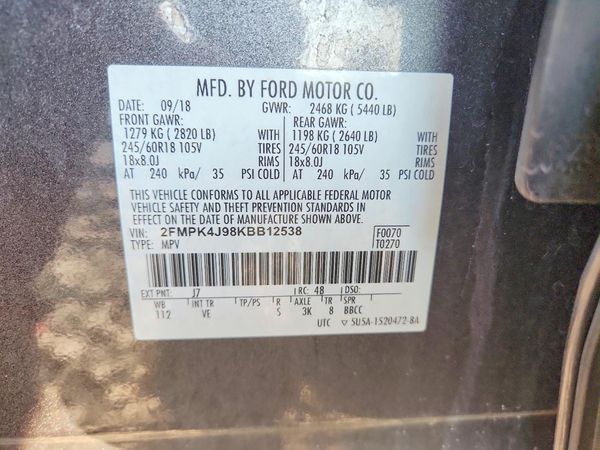 2019 FORD EDGE SEL