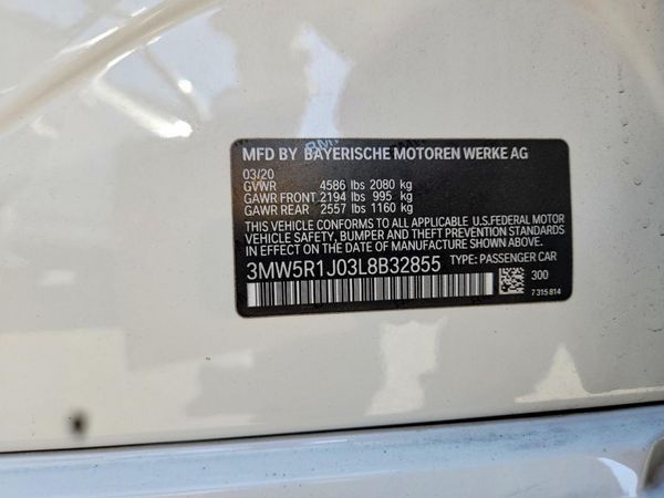 2020 BMW 330I NA