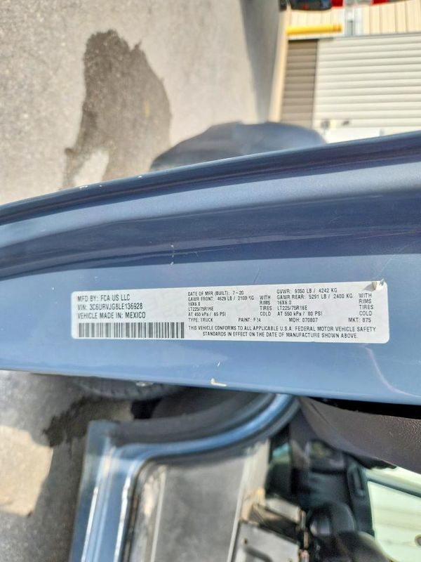 2020 RAM PROMASTER 3500 VF
