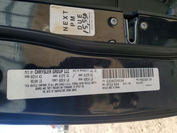 2013 DODGE CHARGER SE — VINS