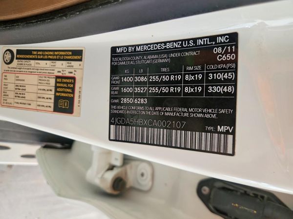 2012 MERCEDES-BENZ ML