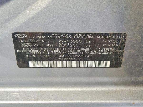 2015 HYUNDAI ELANTRA GLS(Middle)