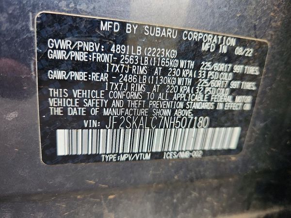 2022 SUBARU FORESTER