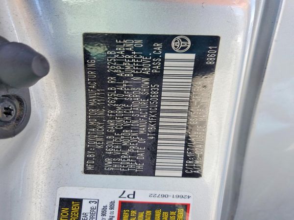 2012 TOYOTA CAMRY — VINS