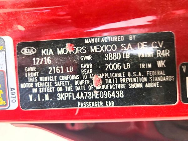 2017 KIA FORTE LX Popular, S