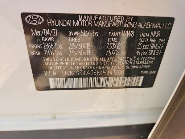 2021 HYUNDAI SANTA FE