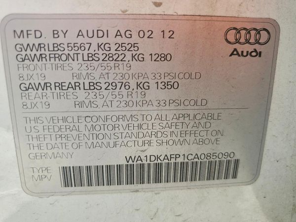 2012 AUDI Q5 Premium Plus