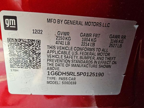 2023 CADILLAC CT4-V V-Series — VINS