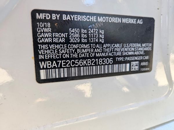 2019 BMW 740
