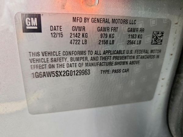 2016 CADILLAC CTS