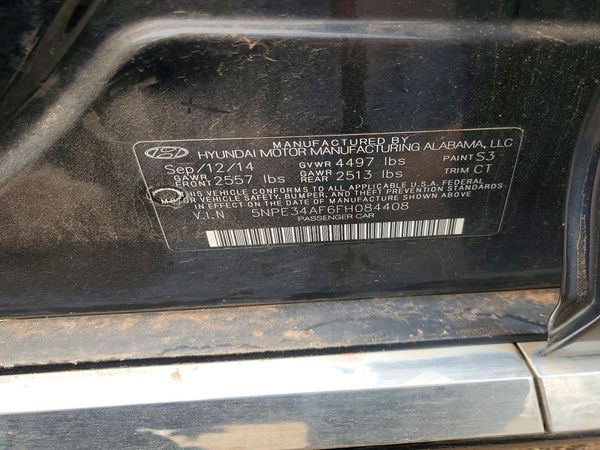 2015 HYUNDAI SONATA — VINS