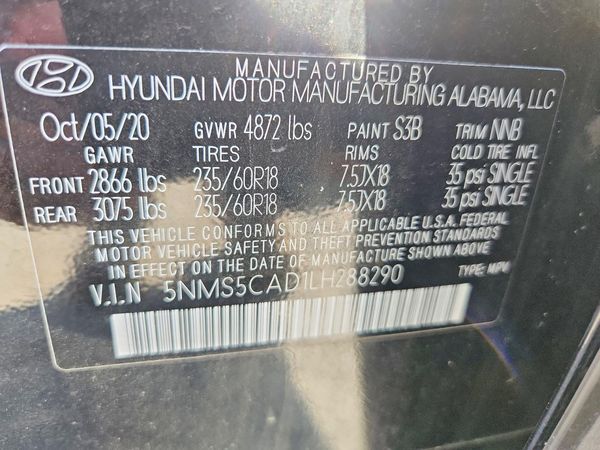 2020 HYUNDAI SANTA FE Limited