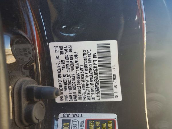 2013 HONDA CRV LX — VINS