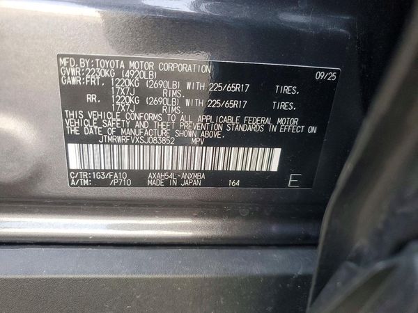 2025 TOYOTA RAV4 XLE — VINS