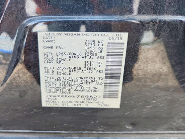 2019 NISSAN FRONTIER