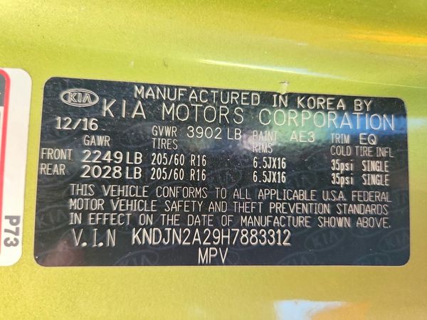 2017 KIA SOUL MANUAL Base