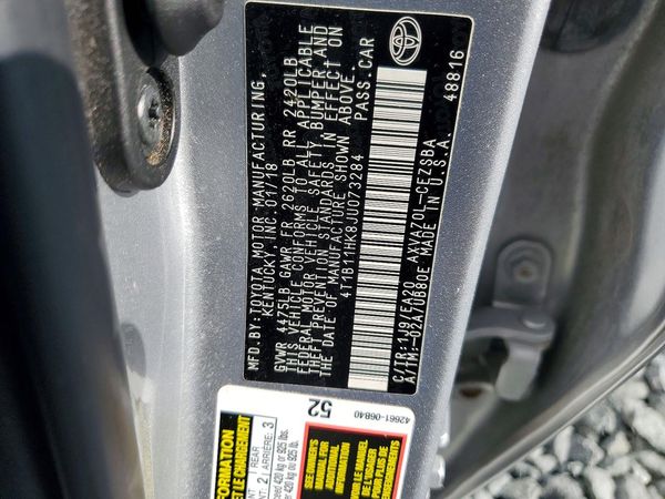 2018 TOYOTA CAMRY L/LE/SE/XLE