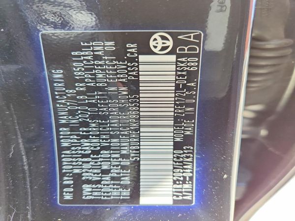 2019 TOYOTA COROLLA L/LE/SE/XLE/XSE