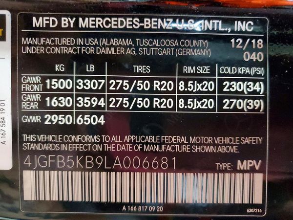 2020 MERCEDES-BENZ GLE 450 4M GLE450-4M