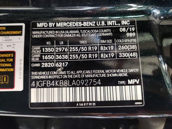 2020 MERCEDES-BENZ GLE GLE350-4M