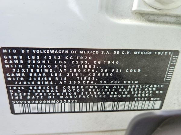 2022 VOLKSWAGEN TAOS