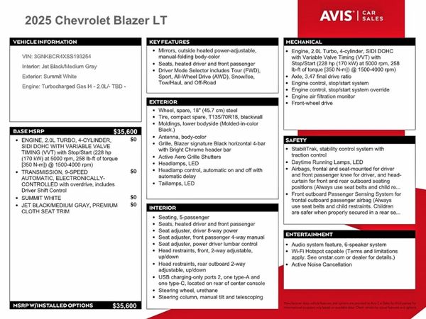 2025 CHEVROLET BLAZER 2LT