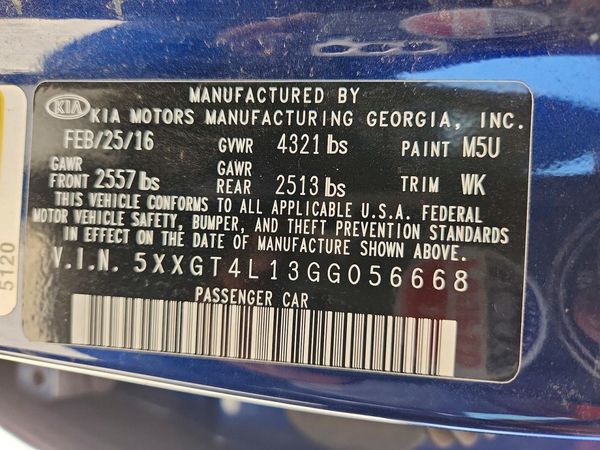 2016 KIA OPTIMA