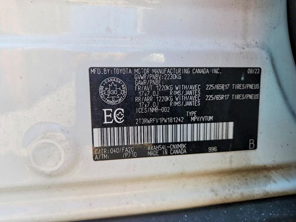2023 TOYOTA RAV4 XLE — VINS