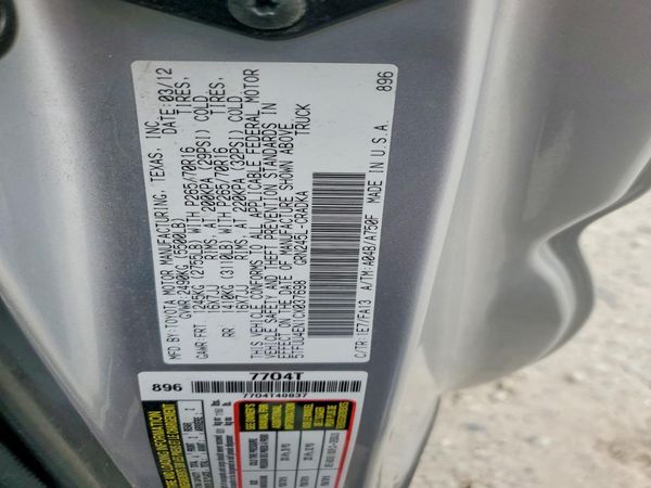 2012 TOYOTA TACOMA — VINS