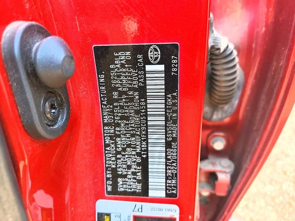 2012 TOYOTA CAMRY