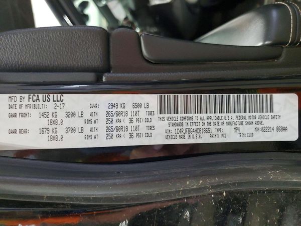 2017 JEEP GRAND CHER Limited