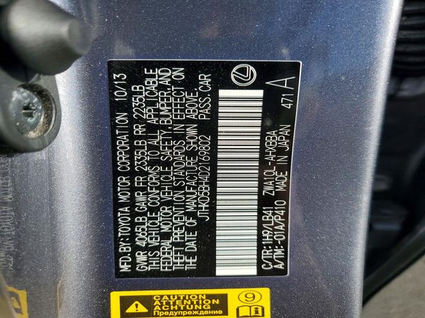 2013 LEXUS CT 200 200h