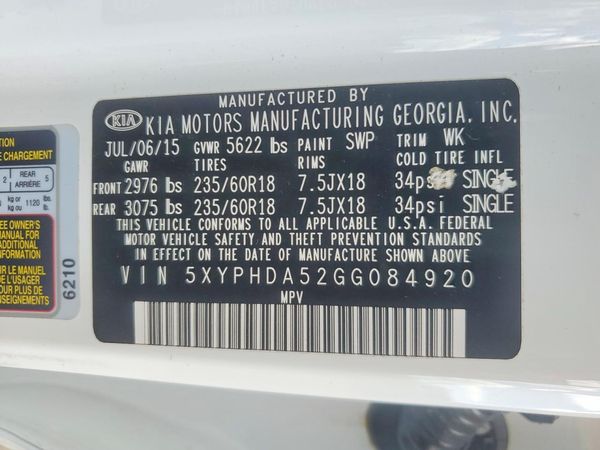2016 KIA SORENTO