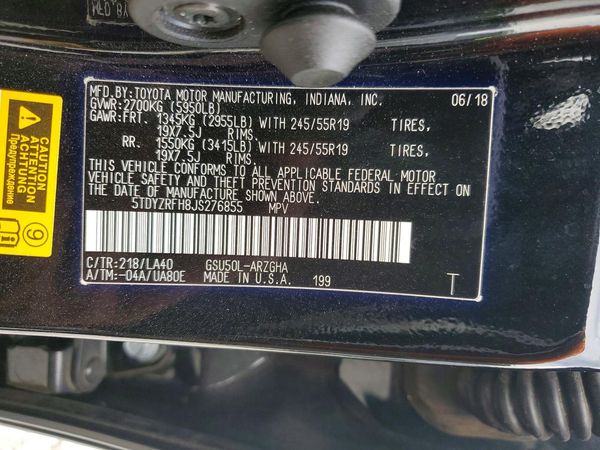 2018 TOYOTA HIGHLANDER Ltd/Ltd Platinum
