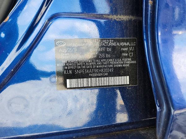 2019 HYUNDAI SONATA