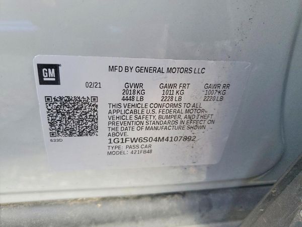 2021 CHEVROLET BOLT EV