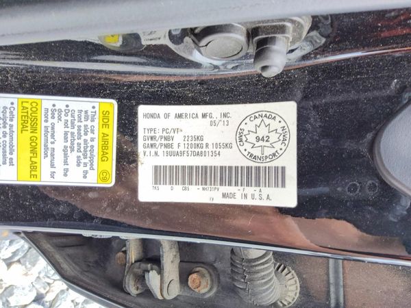 2013 ACURA TL SH-AWD TECH — VINS
