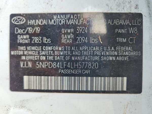 2020 HYUNDAI ELANTRA