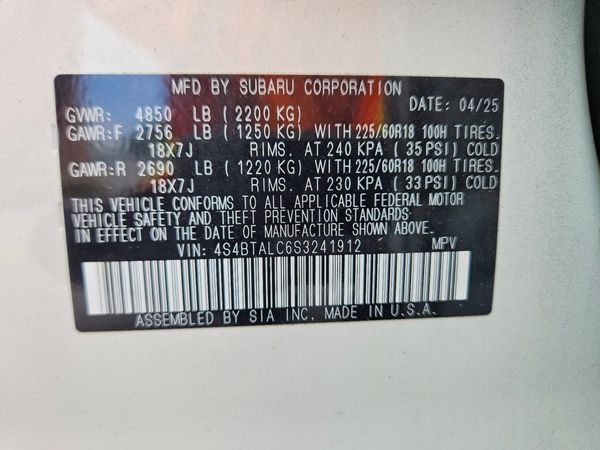 2025 SUBARU OUTBACK Onyx Edition